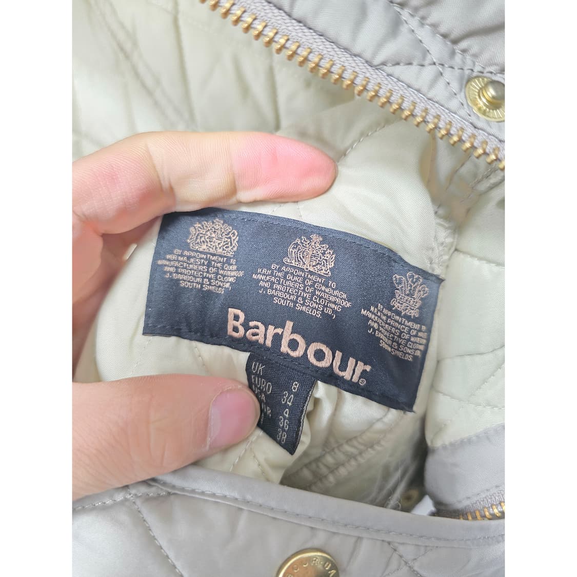 택포) 바버 인터내셔널 누빔 퀼팅 자켓 M 상품이미지3