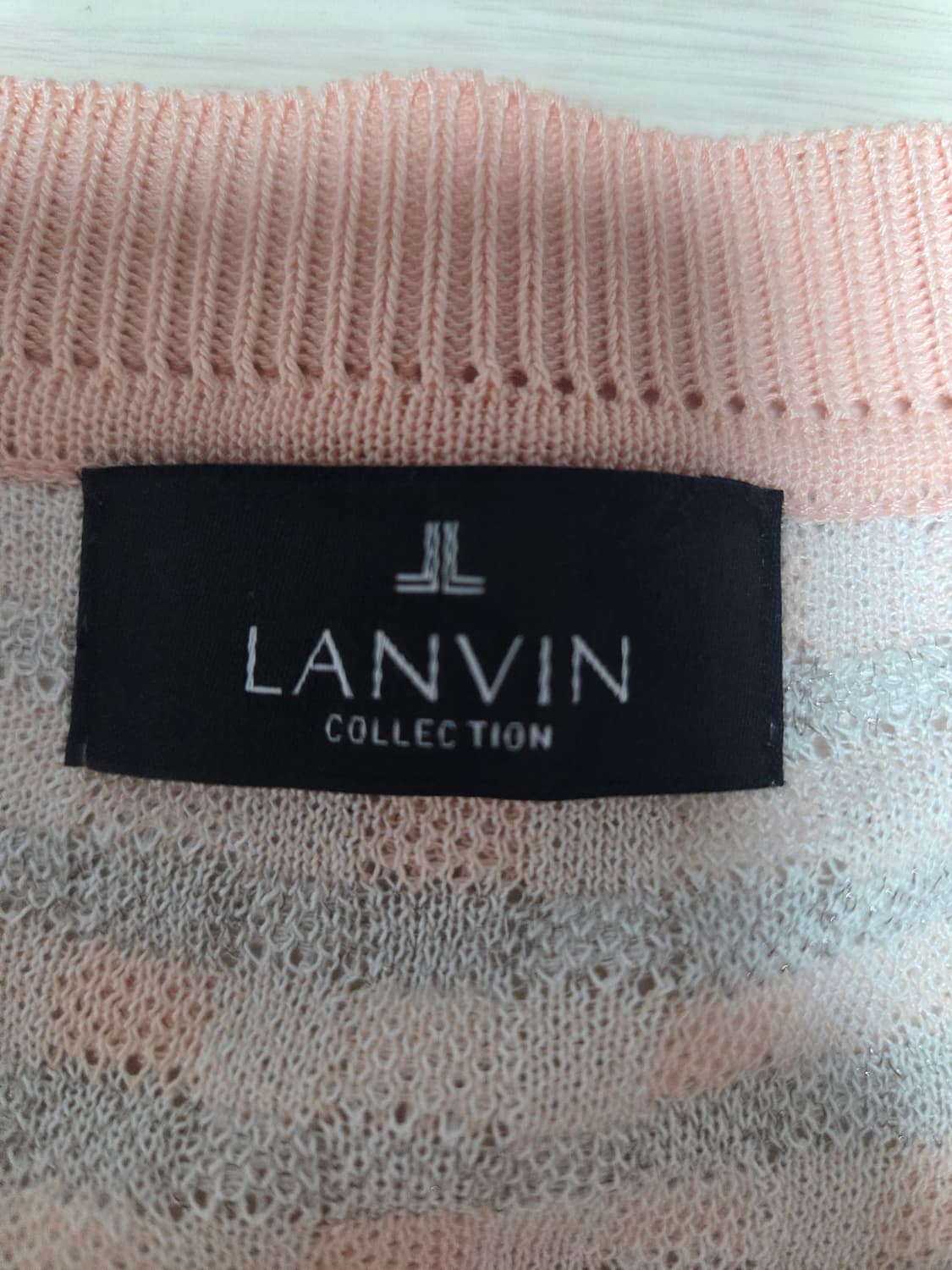 랑방 컬렉션 플라워 자수 체크 반팔 가디건 상품이미지3