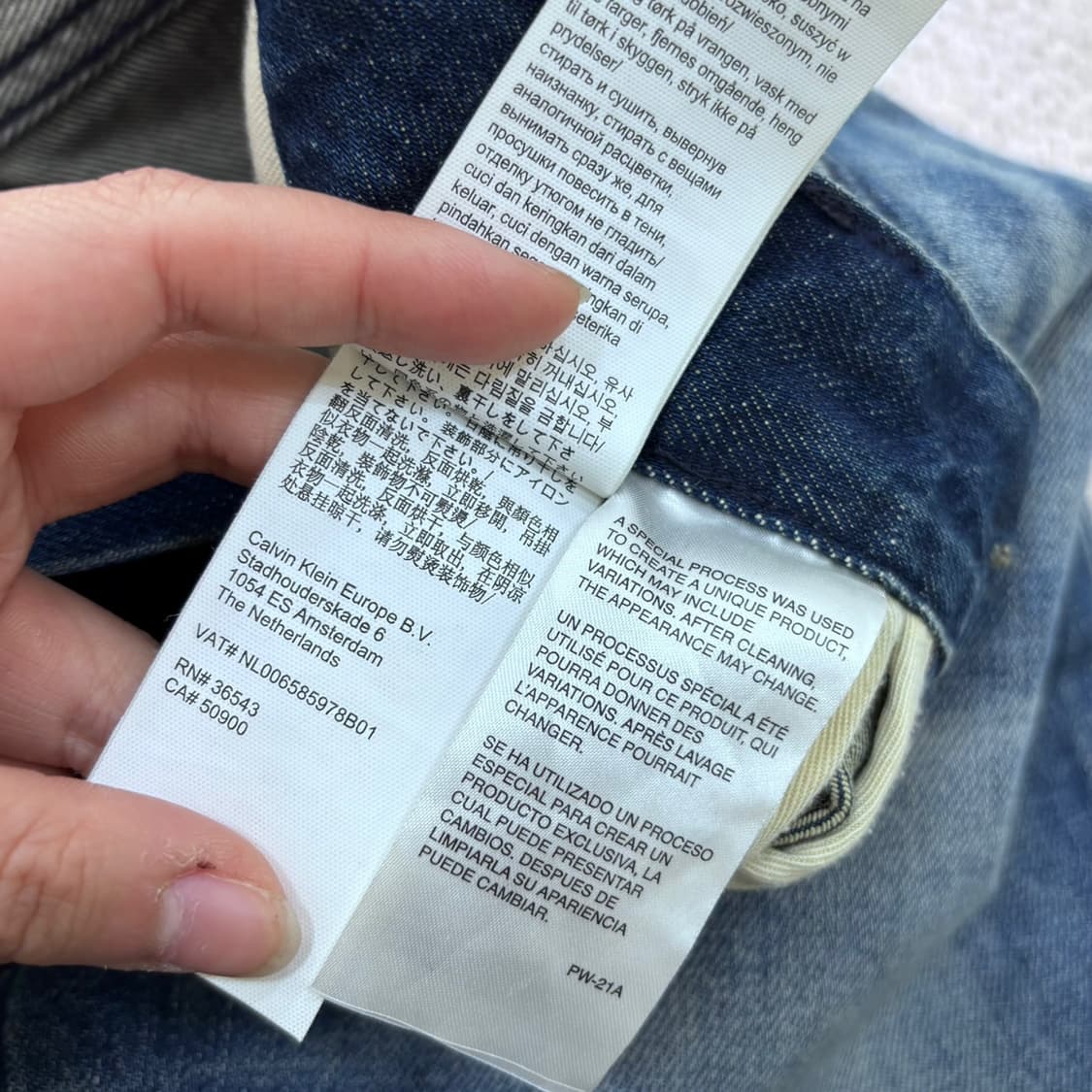 W29XL32 캘빈클라인 워싱 데님 팬츠 0504E 상품이미지3