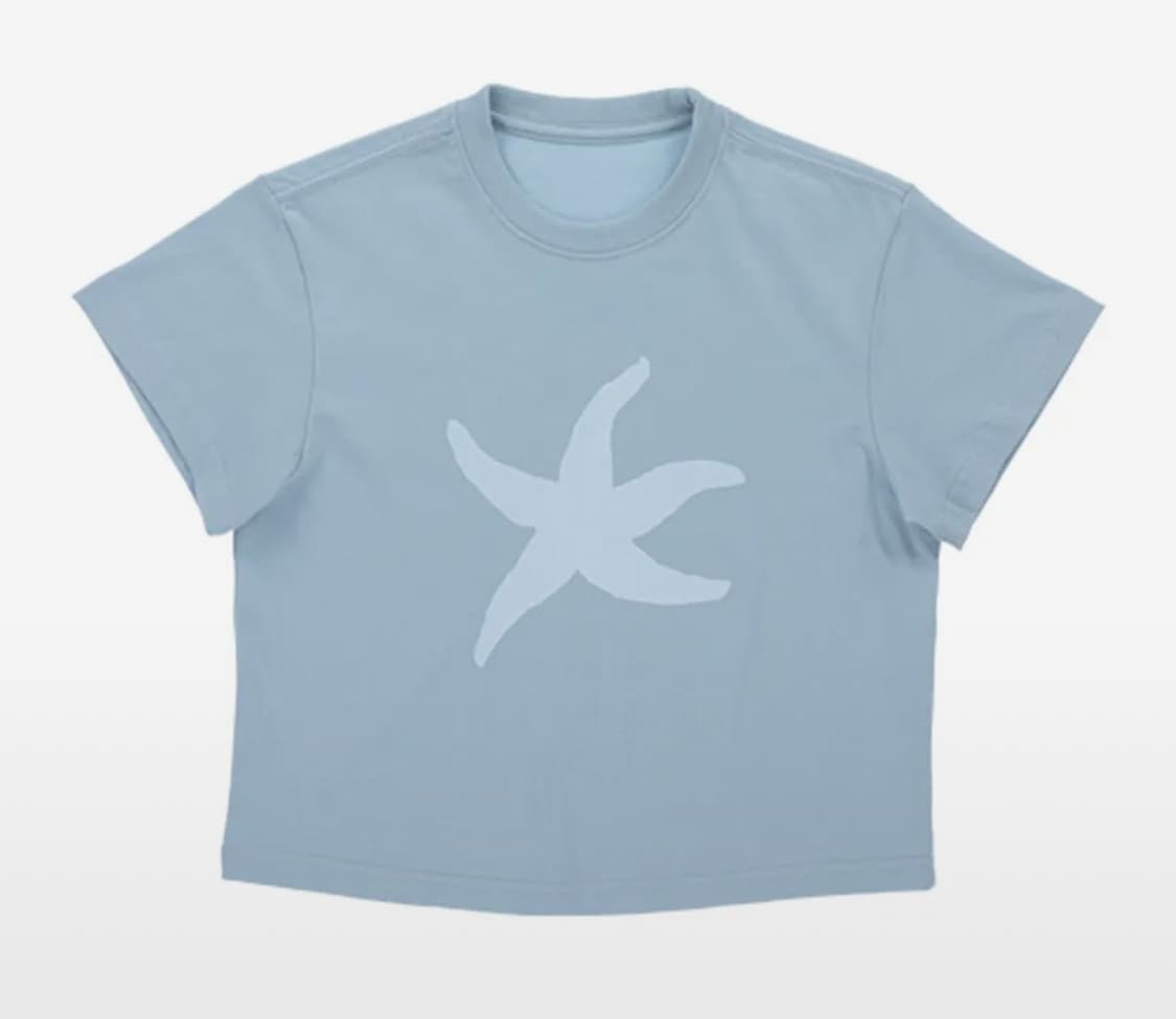 TCM starfish logo crop T (sky blue) 상품이미지1