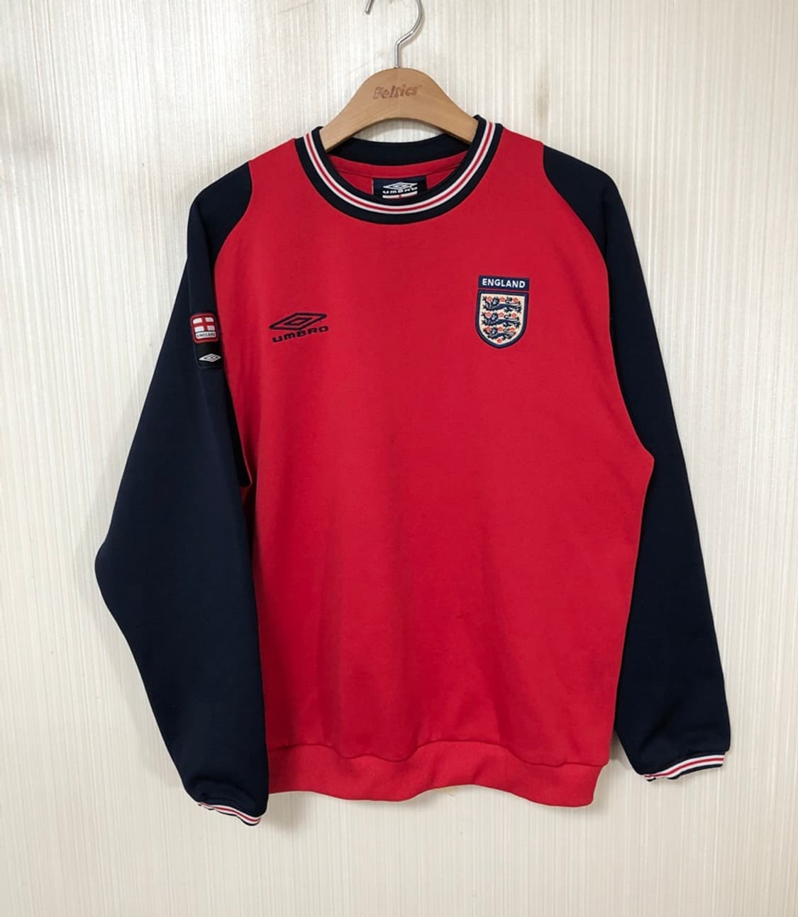 엄브로 잉글랜드 축구국대 스웨트탑/레트로 드릴탑 S(해외) 상품이미지1
