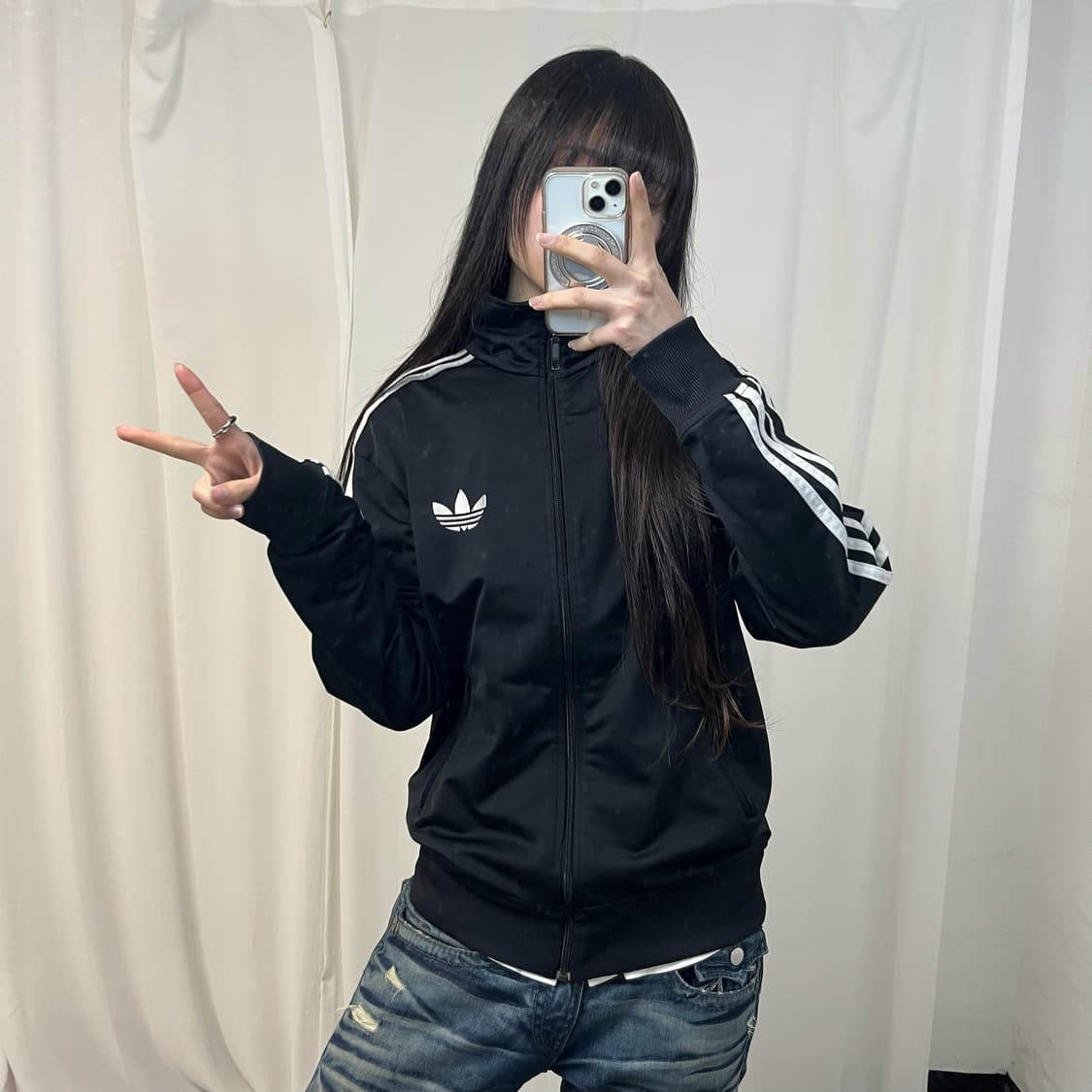 Adidas black old Firebird jersey 상품이미지1