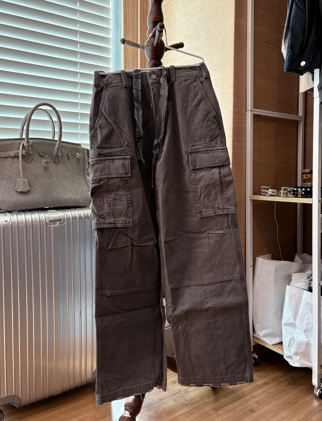 S ] 24FW ERL 빈티지 워싱 코튼 카고 팬츠 상품이미지1