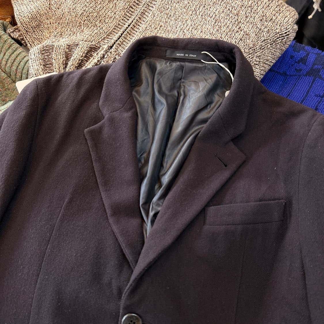 엠포리오 아르마니 드레이프 퍼플 버건디 테크노랑니 블레이저 자켓 52 상품이미지3