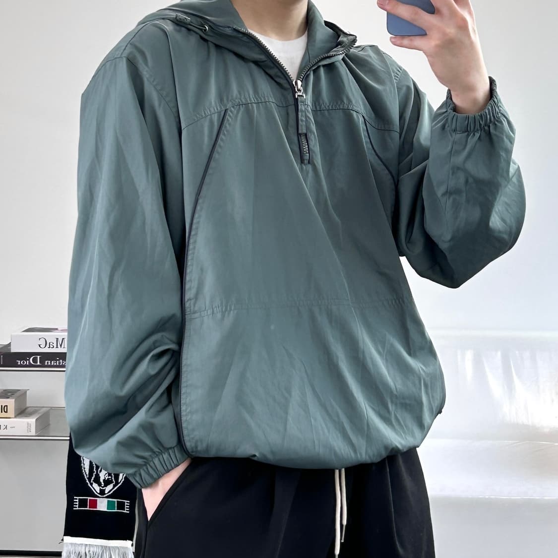 아디다스 다크그린 아노락 바람막이 자켓 100 상품이미지1
