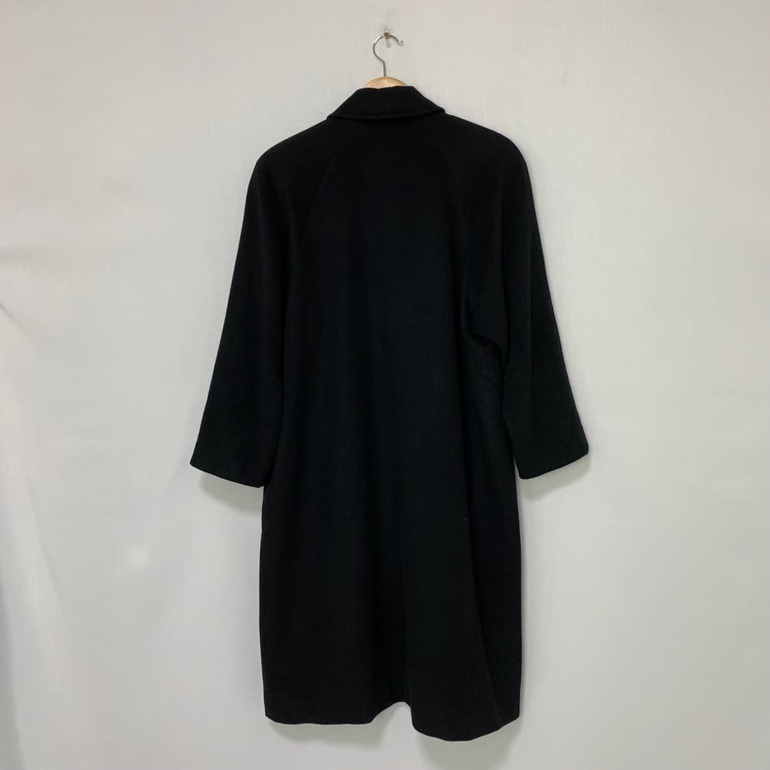 jpn 일본 빈티지 블랙 버튼 롱코트 캐시미어 100% 상품이미지6