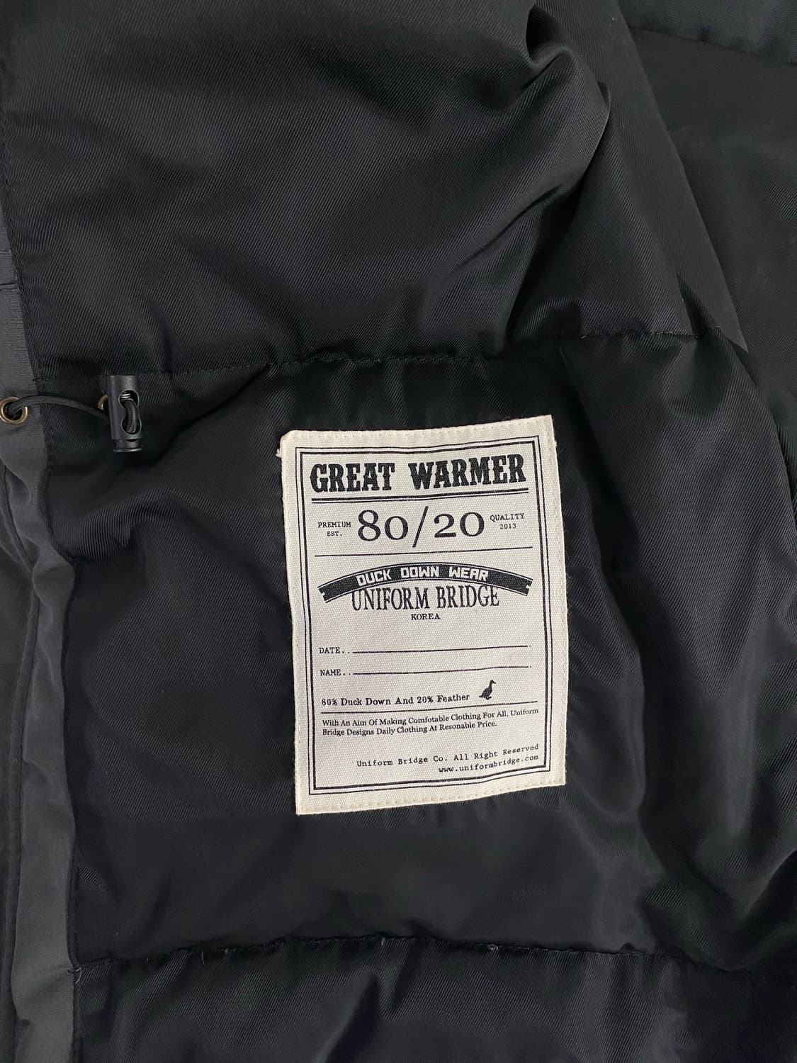 유니폼브릿지 양털 덕다운 패딩 자켓 M 상품이미지8