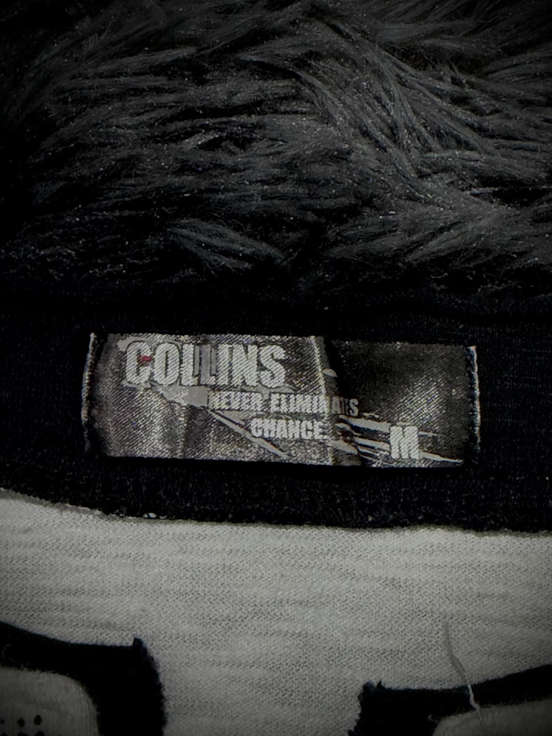 COLLINS 아일렛 포인트 엠블럼 프린팅 레터링 화이트 반팔 티셔츠 상품이미지9
