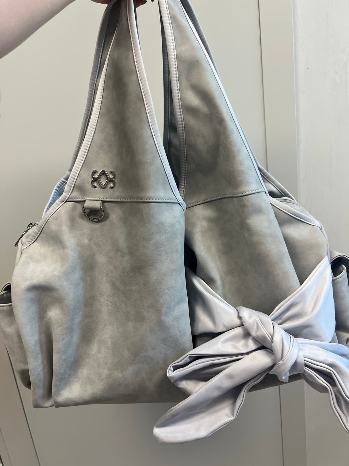 시월107 보우숄더백 누벅그레이 상품이미지4