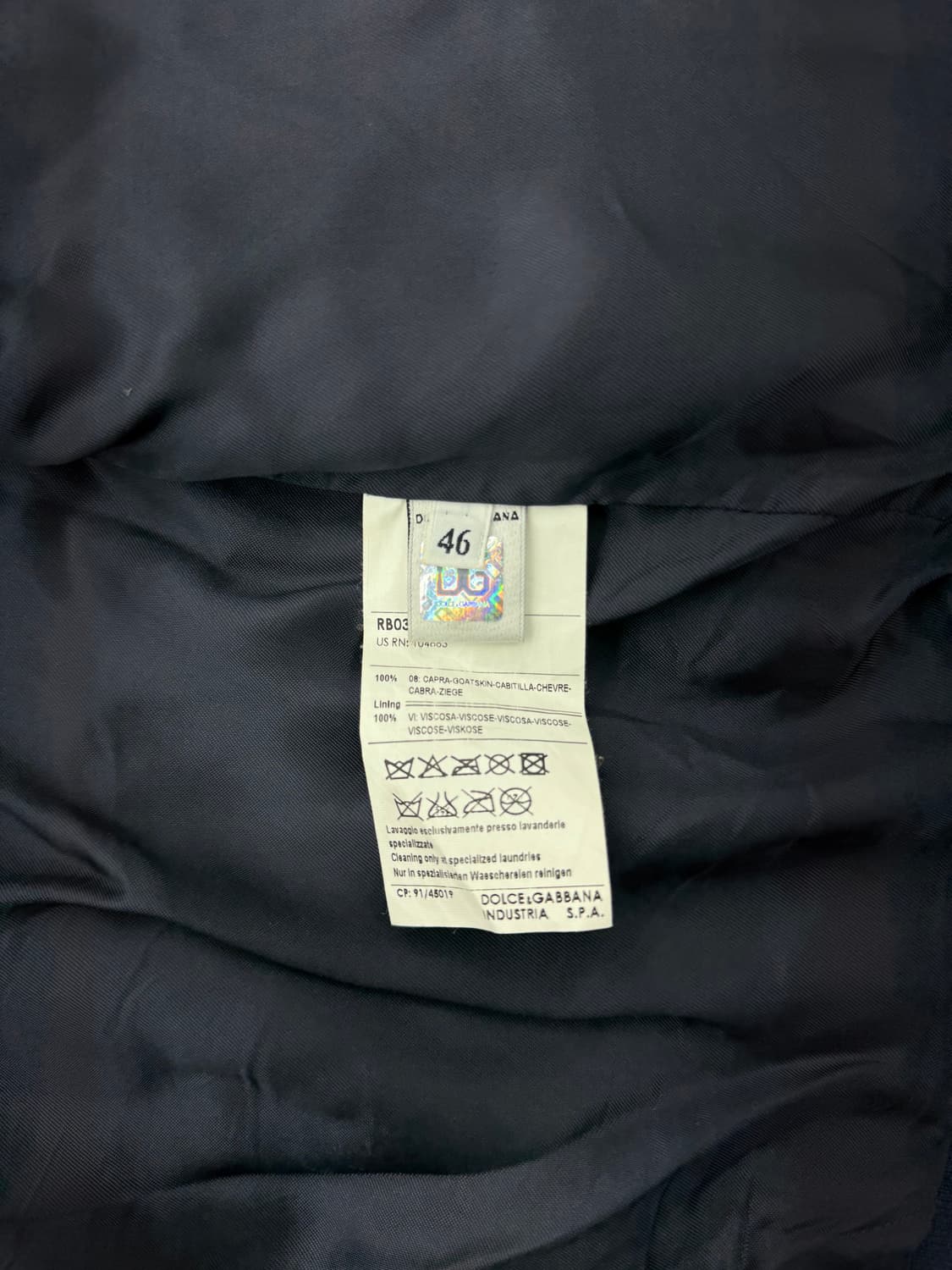 돌체 앤 가바나 레더 카라넥 바이커 자켓 상품이미지8