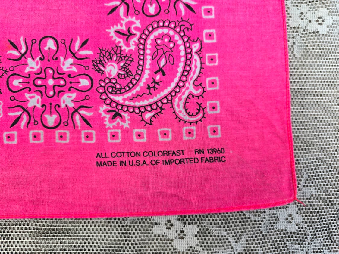 90s 미국산 페이즐리 반다나 패스트컬러 상품이미지2