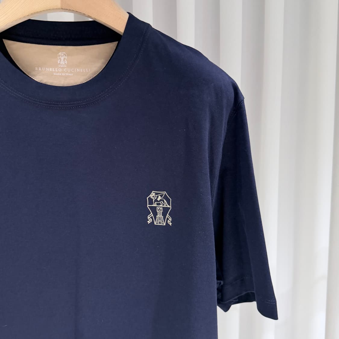 (A+/XL) / 브루넬로쿠치넬리 로고 자수 헤리티지 코튼 반팔 티셔츠 상품이미지4