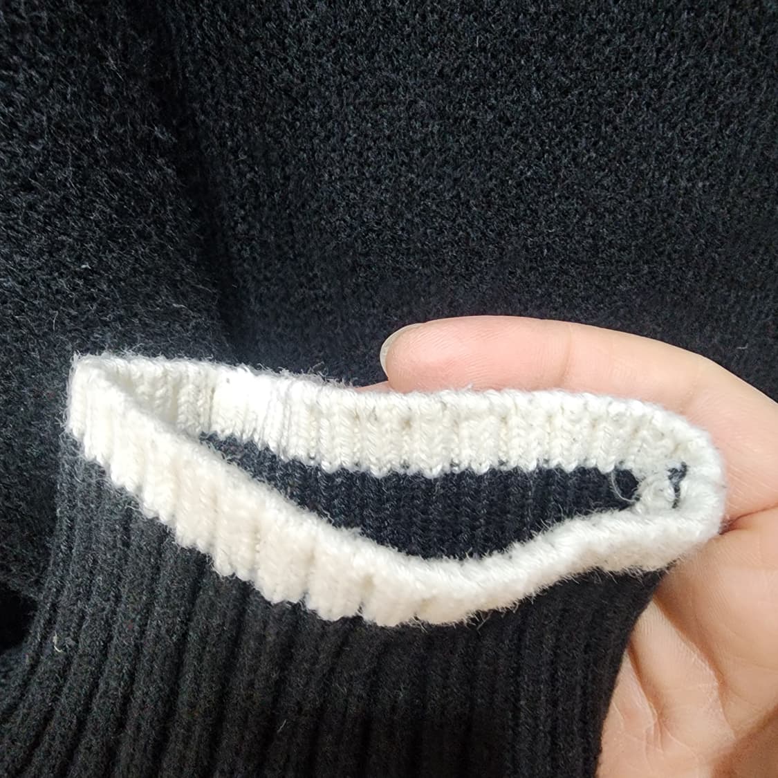 슈프림 투톤 후드 블랙 XL 상품이미지5