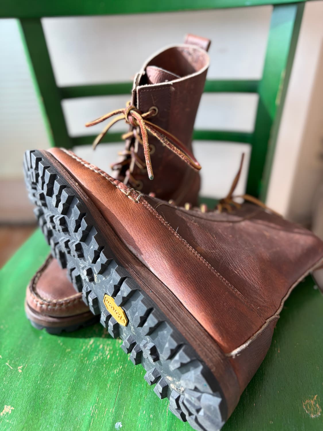 호윈사(Horween) 가죽 빈티지 미국 메이드 워크부츠 상품이미지3