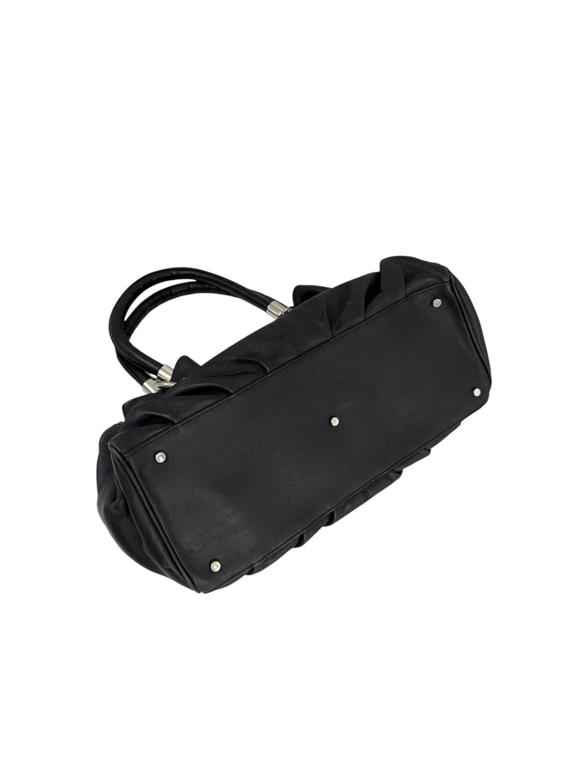 빈티지 레더 블랙 셔링 숄더백 상품이미지4