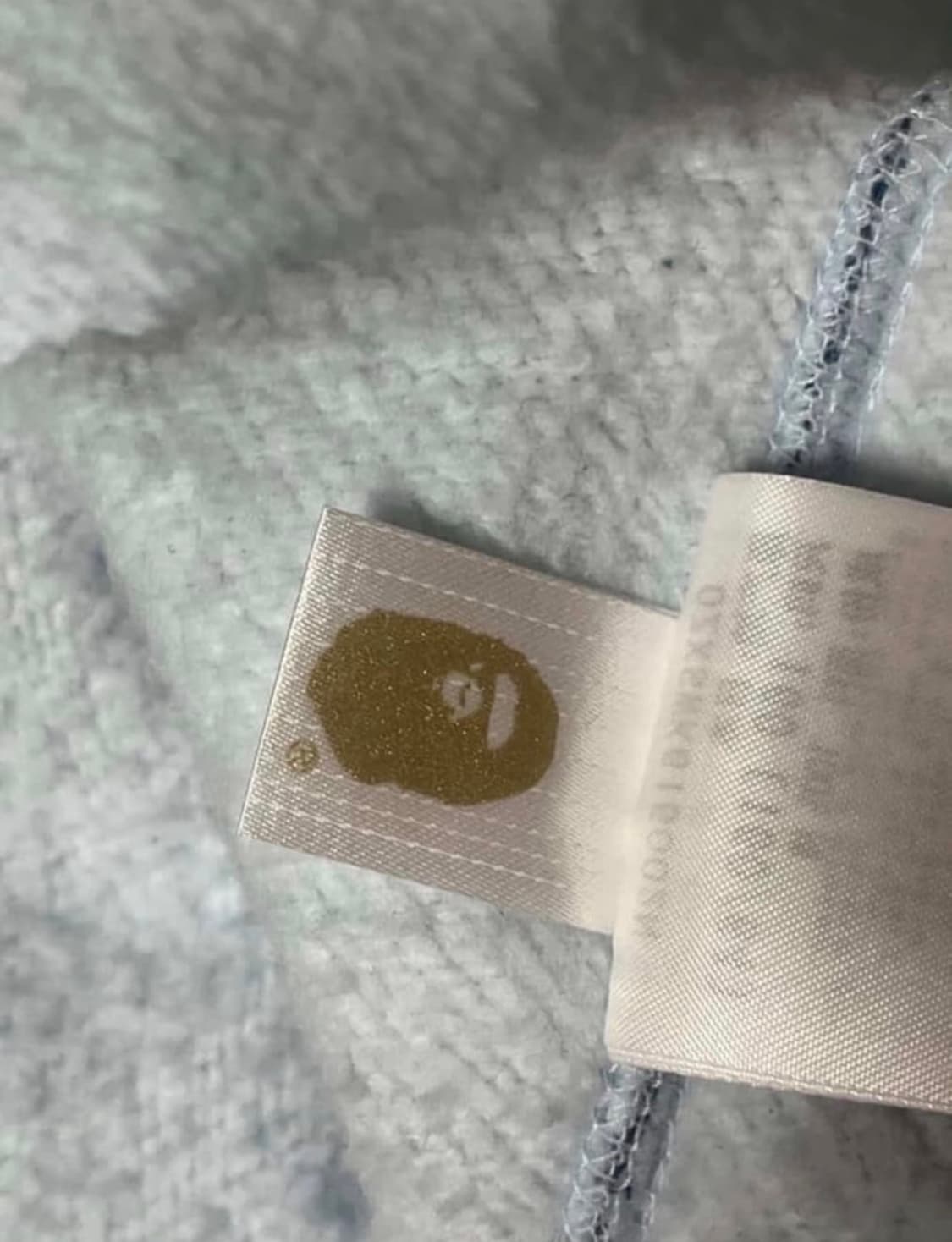 베이프 ABC 카모 더블 샤크 풀 집 후드 라이트 블루 사이즈 M 상품이미지3