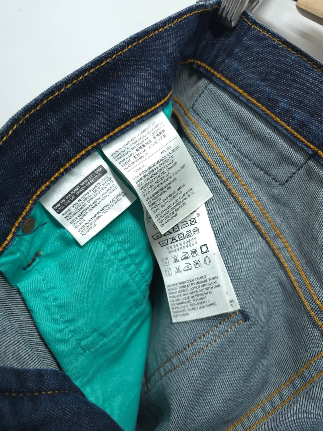 리바이스 508 다크인디고 테이퍼드 데님 팬츠(32) 상품이미지9