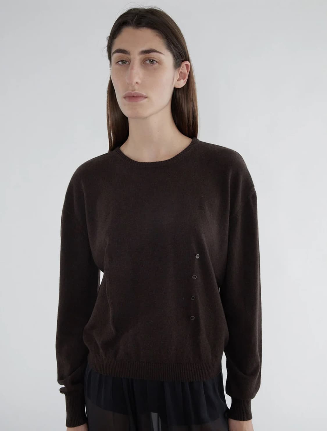 [XS,S,M]팔로마울 Clor 버튼 니트/브라운 상품이미지2