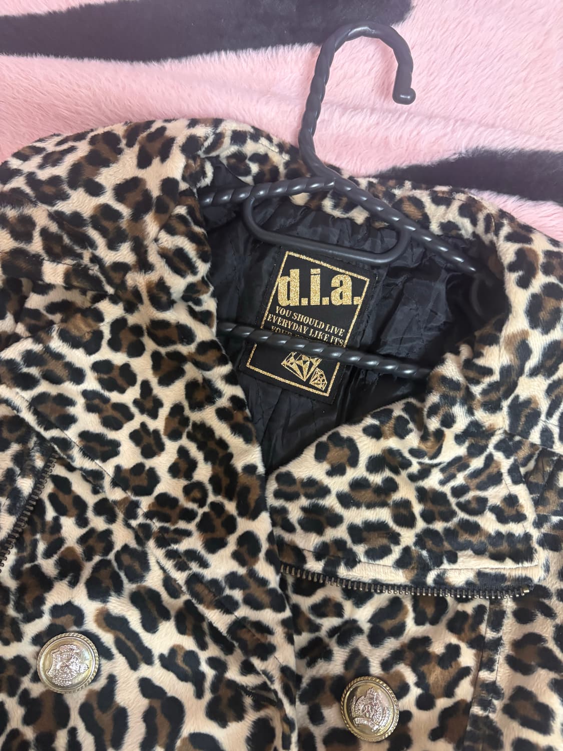 갸루 다이아 호피 자켓 상품이미지2