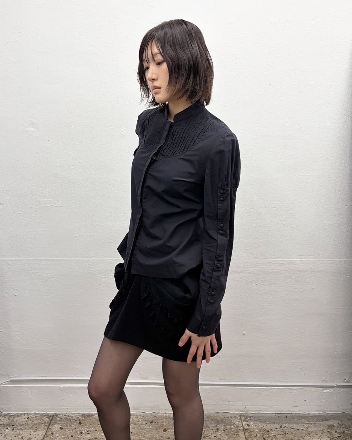 브루노 피터스 비드 디테일 차이나 셔츠 상품이미지3