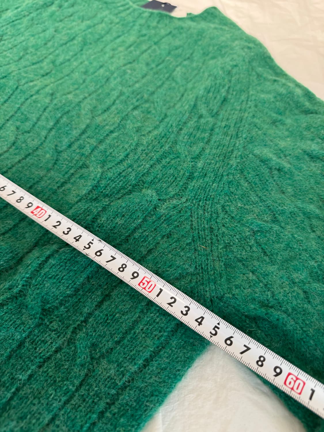 드레익스 브러쉬드 셔틀랜드 캐이블 니트 그린 XL(새상품) 상품이미지9