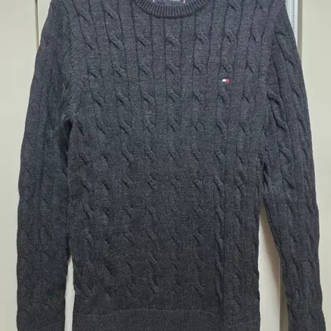 타미힐피거 여성 프리미엄 울 니트 차콜그레이 M 상품이미지1