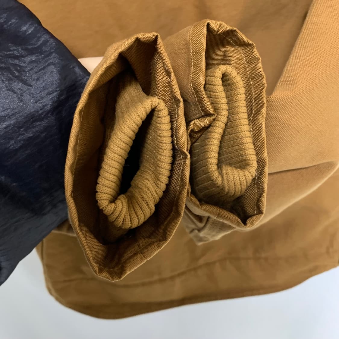 칼하트 빈티지 양털 후드 워크 자켓 카멜 브라운 루즈핏 남녀공용 S 상품이미지10