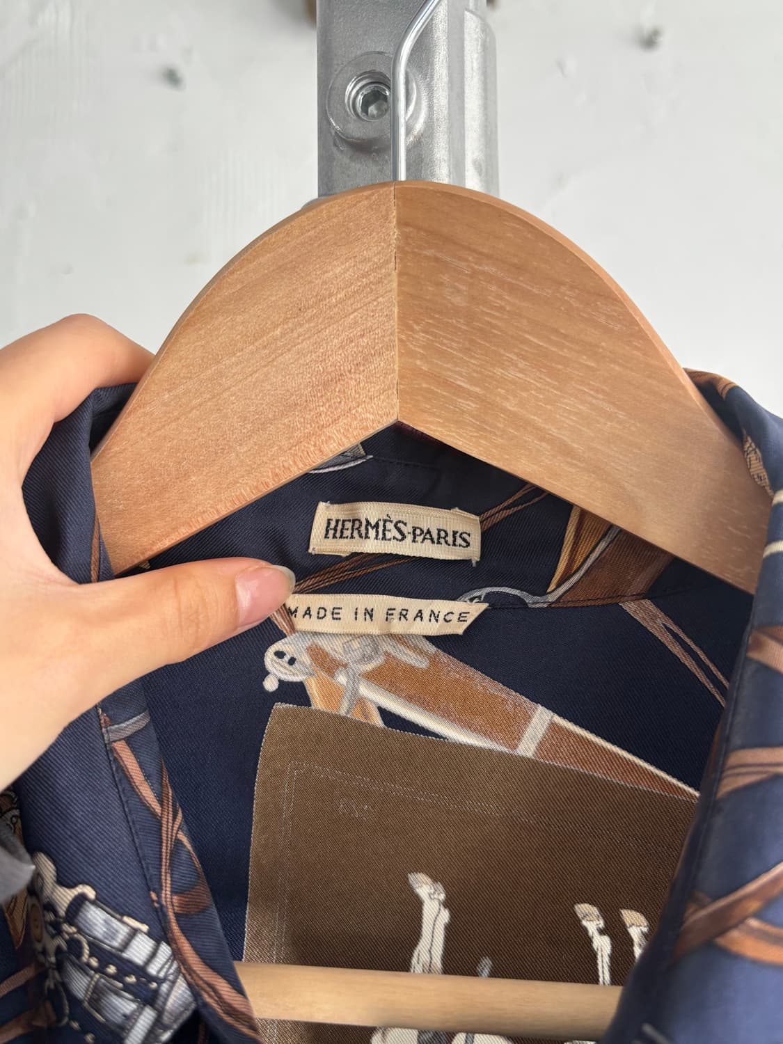 Hermes 에르메스 에퀘스트리안 프린팅 실크 셔츠  상품이미지6