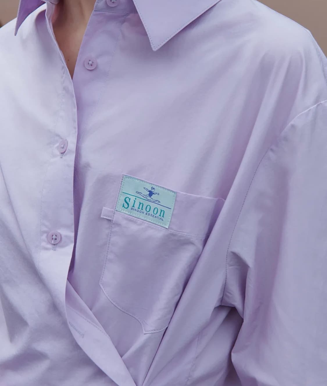 시눈 클래식 코튼 셔츠 퍼플 상품이미지2