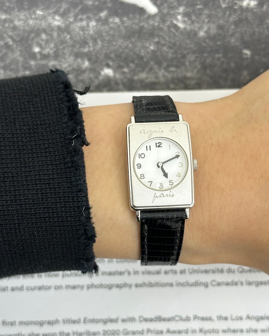 아네스베 렉탱귤러 쿼츠 시계 상품이미지8