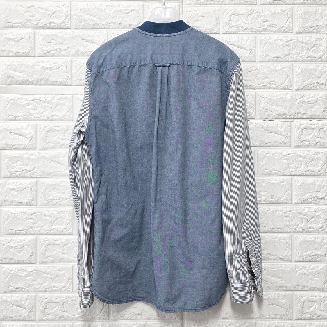 택포) 라코스테 LIVE 헨리넥 데님 셔츠 95 상품이미지4