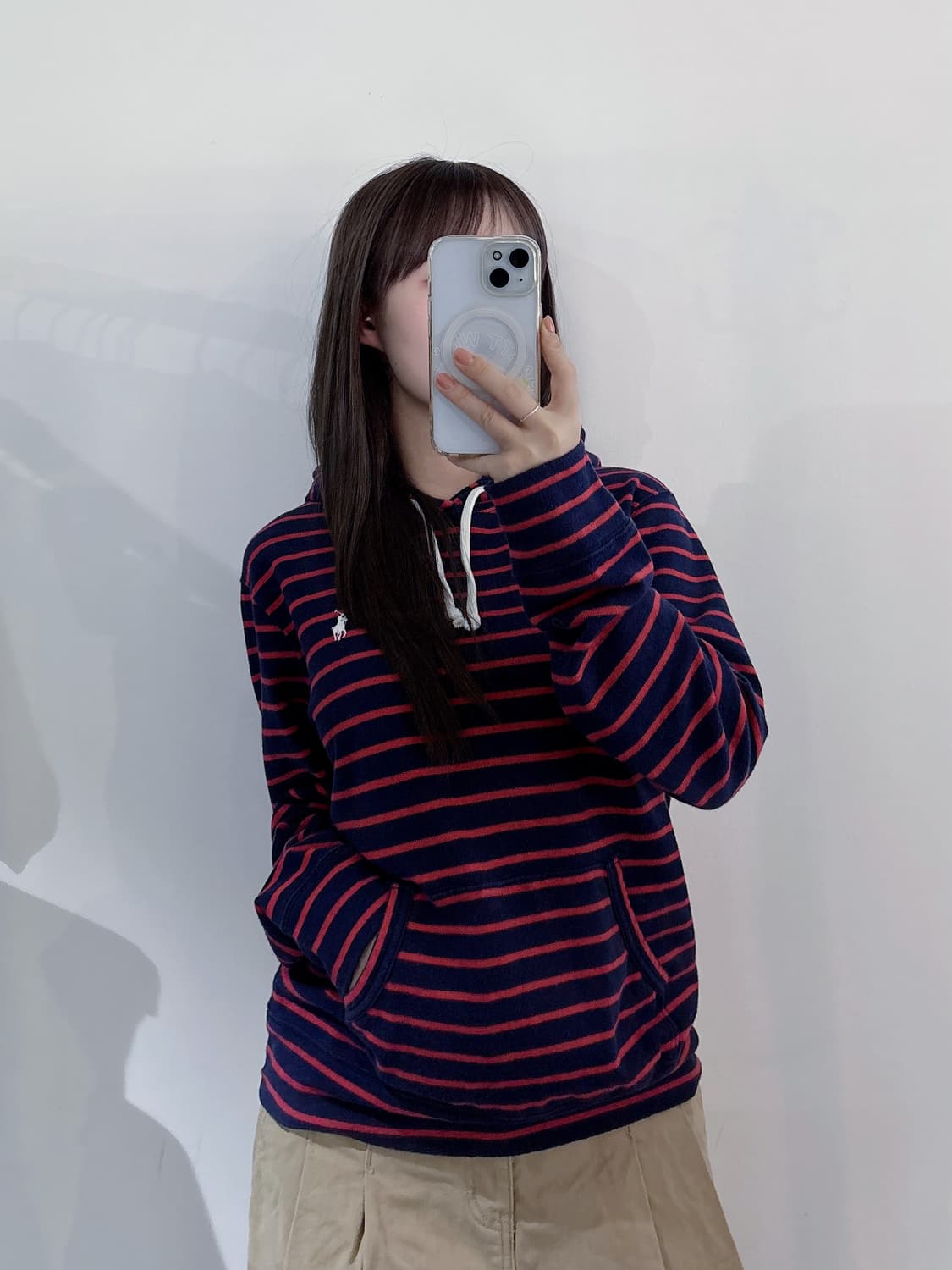 폴로랄프로렌 qr 스트라이프 후드 상품이미지2