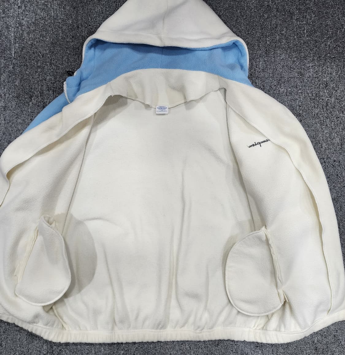 챔피온 배색 플리스 후드집업 후리스 L 상품이미지4