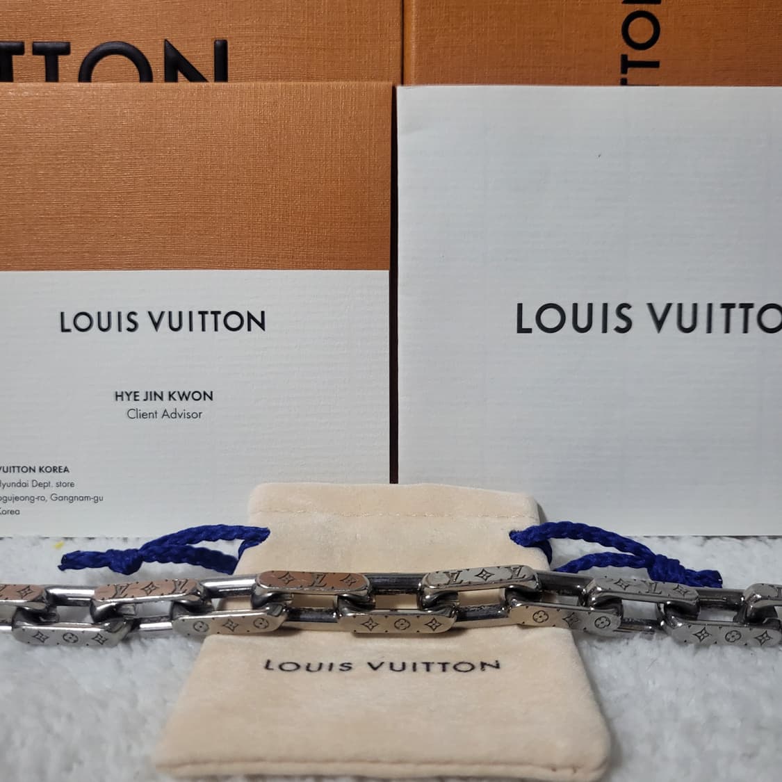 [신형/풀구성] M / 루이비통 버질아블로 모노그램 체인 팔찌 상품이미지1