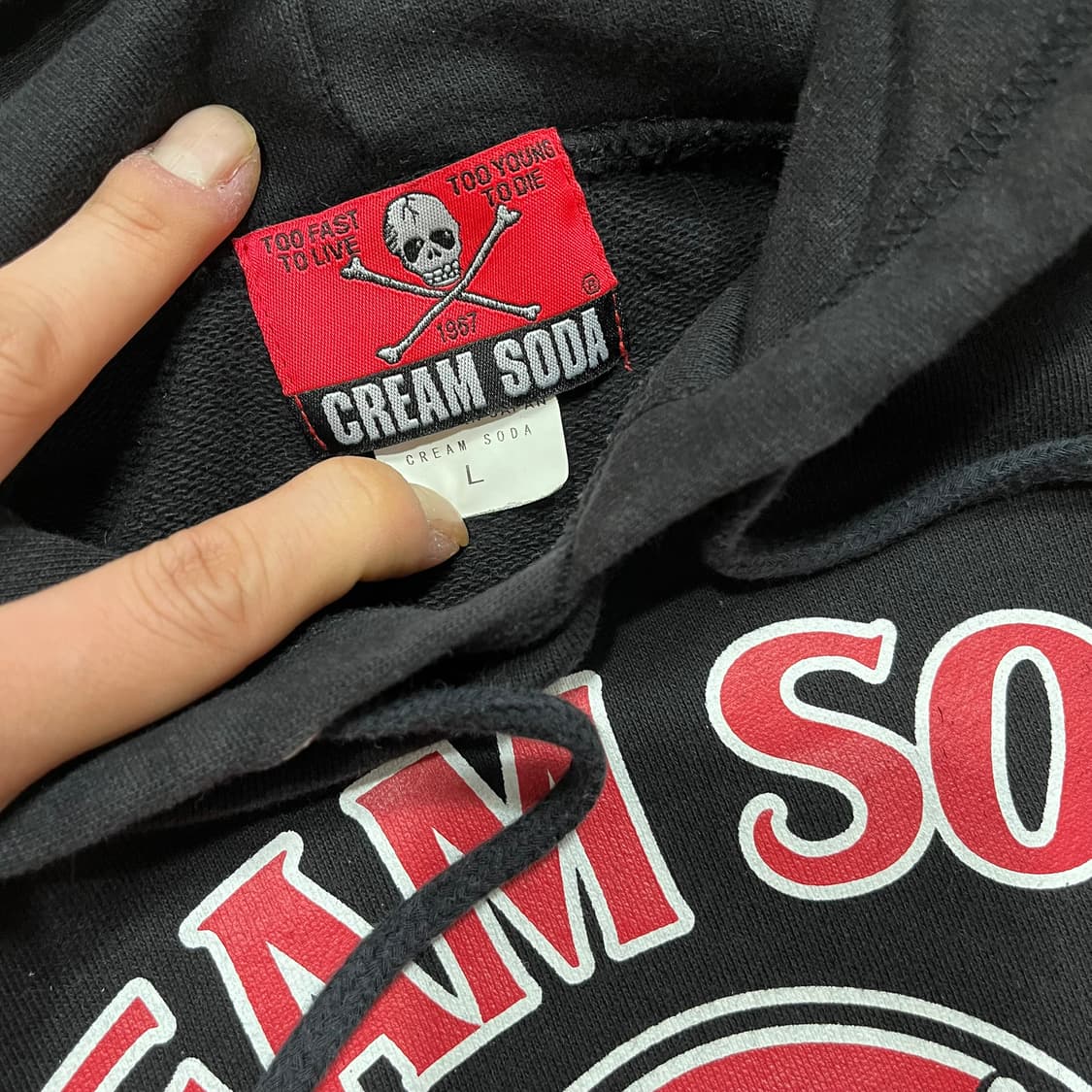 크림 소다 00s 사우스 캣 스트릿 스컬 로고 다크 후디 상품이미지7