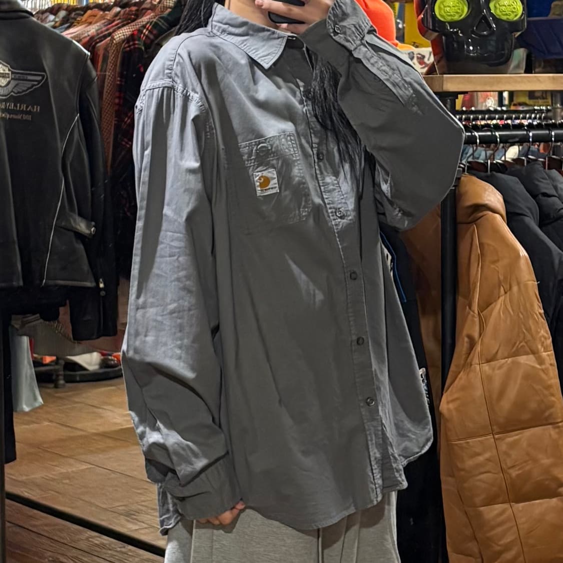 [HI] Carhartt 칼하트 긴팔셔츠 그레이 상품이미지4