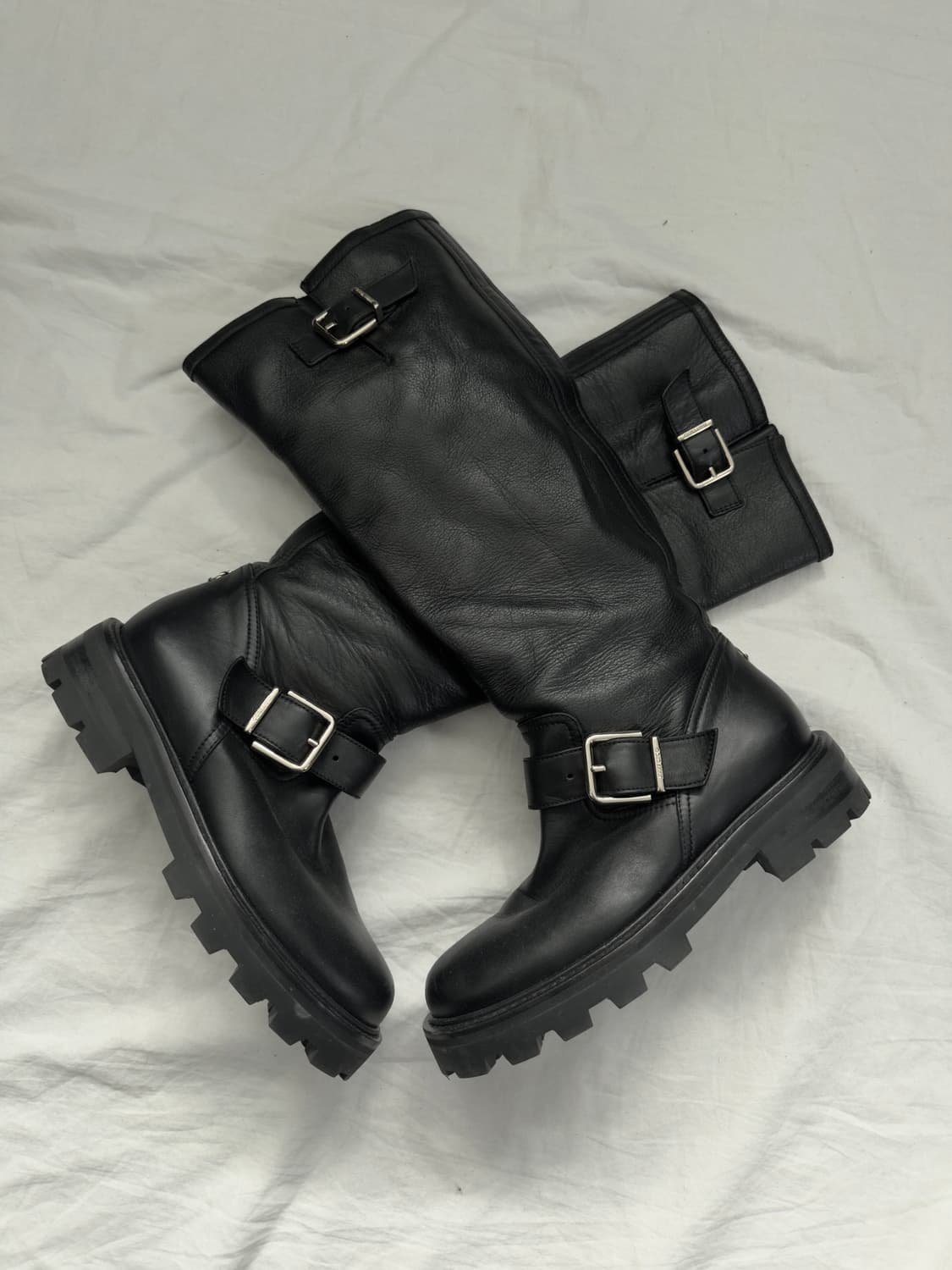 지미추 더블 버클 스트랩 컴뱃부츠 상품이미지1