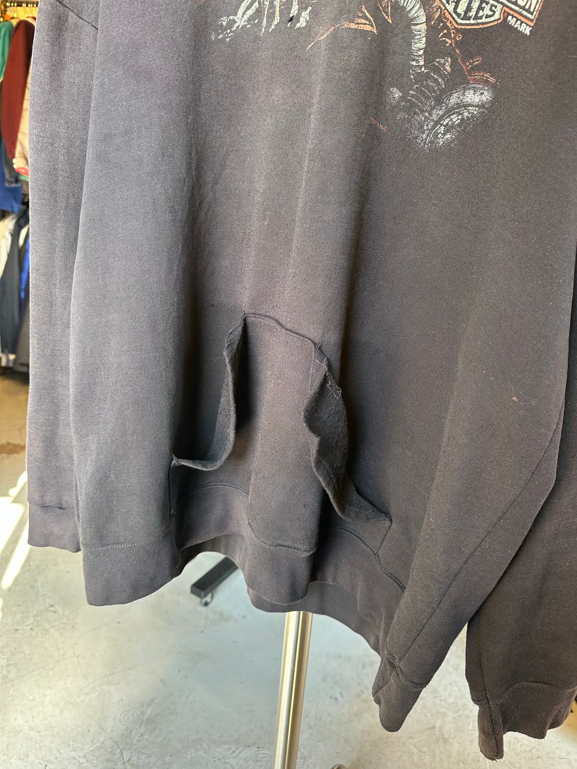 할리데이비슨 페이드 데미지 프린팅 스웻 후드 상품이미지5