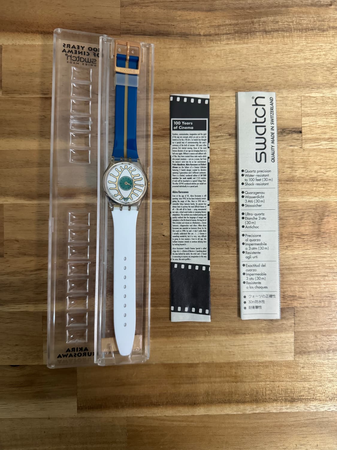 95년판)빈티지 스와치 영화 100주년 기념 구로사와 아키라 시계 상품이미지1