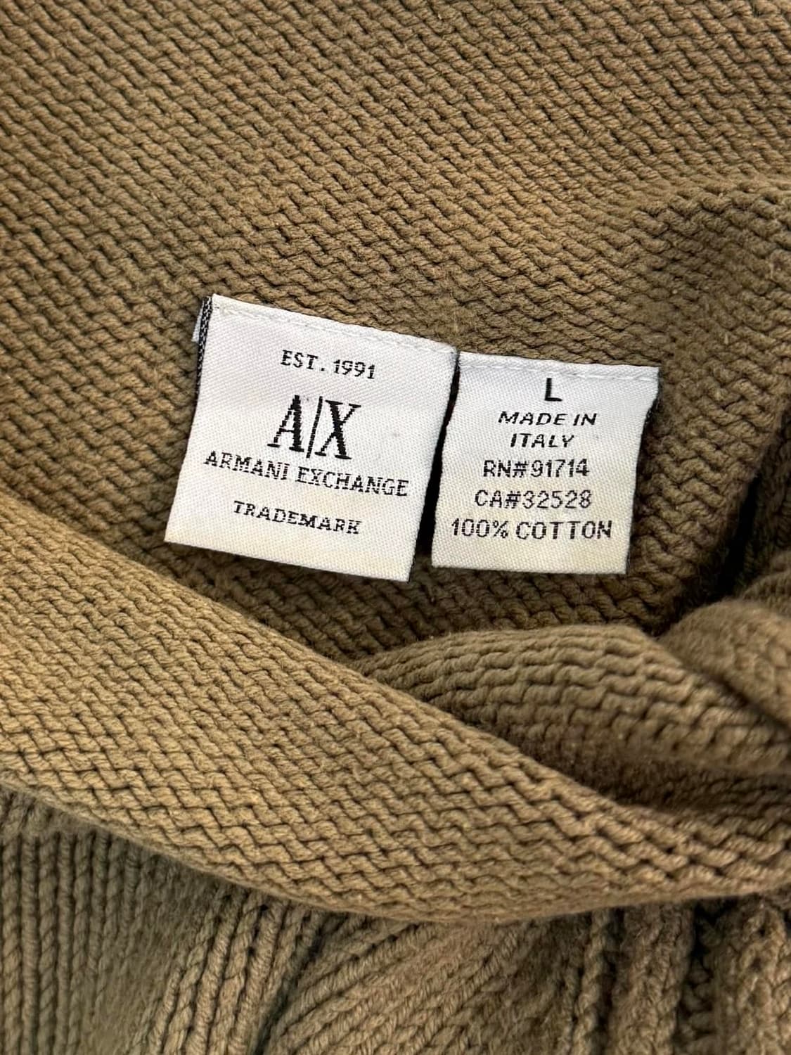 [L] 아르마니 익스체인지 하이넥 래글런 슬리브 니트 상품이미지4