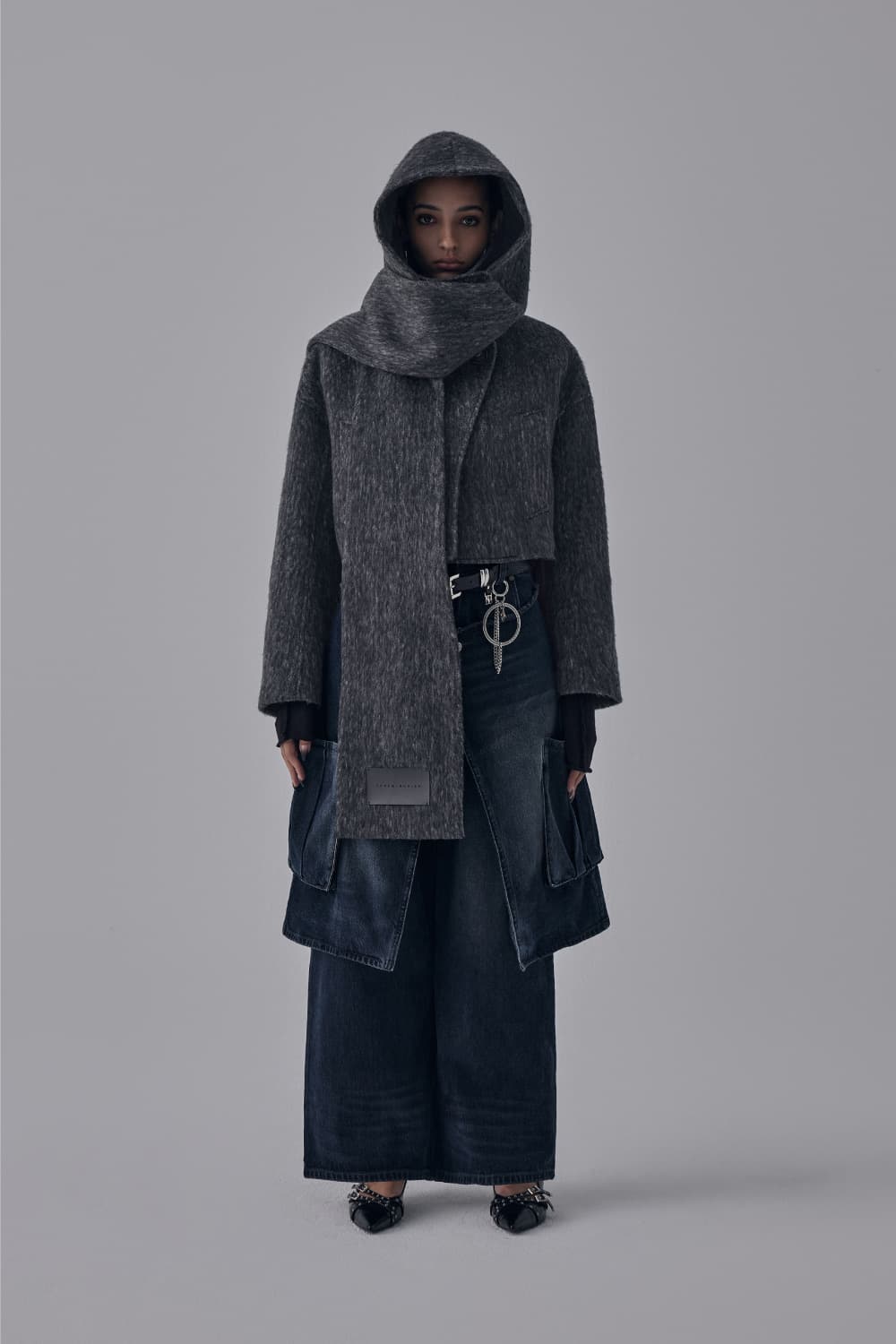 트리밍버드 Hoddie Muffler setup Crop Coat 상품이미지1