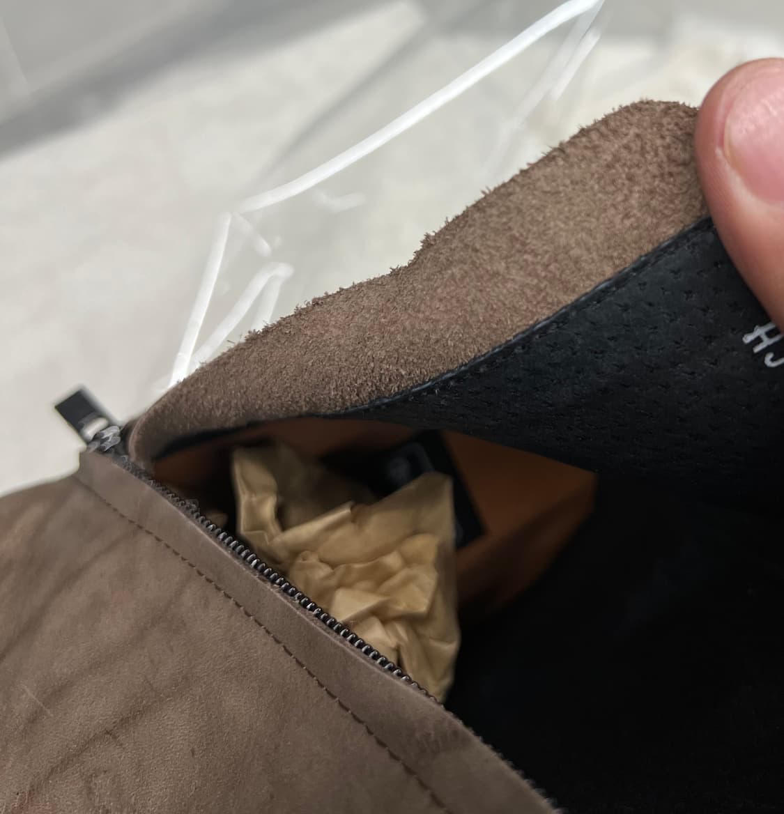 빈티지 텍스처 브라운 가죽 앵글부츠 상품이미지7