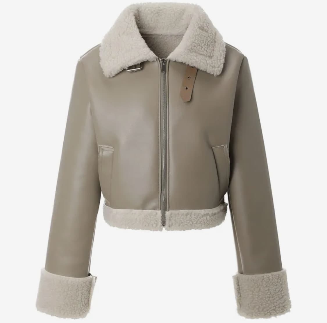 카키포인트 미니 무스탕 베이지 상품이미지5