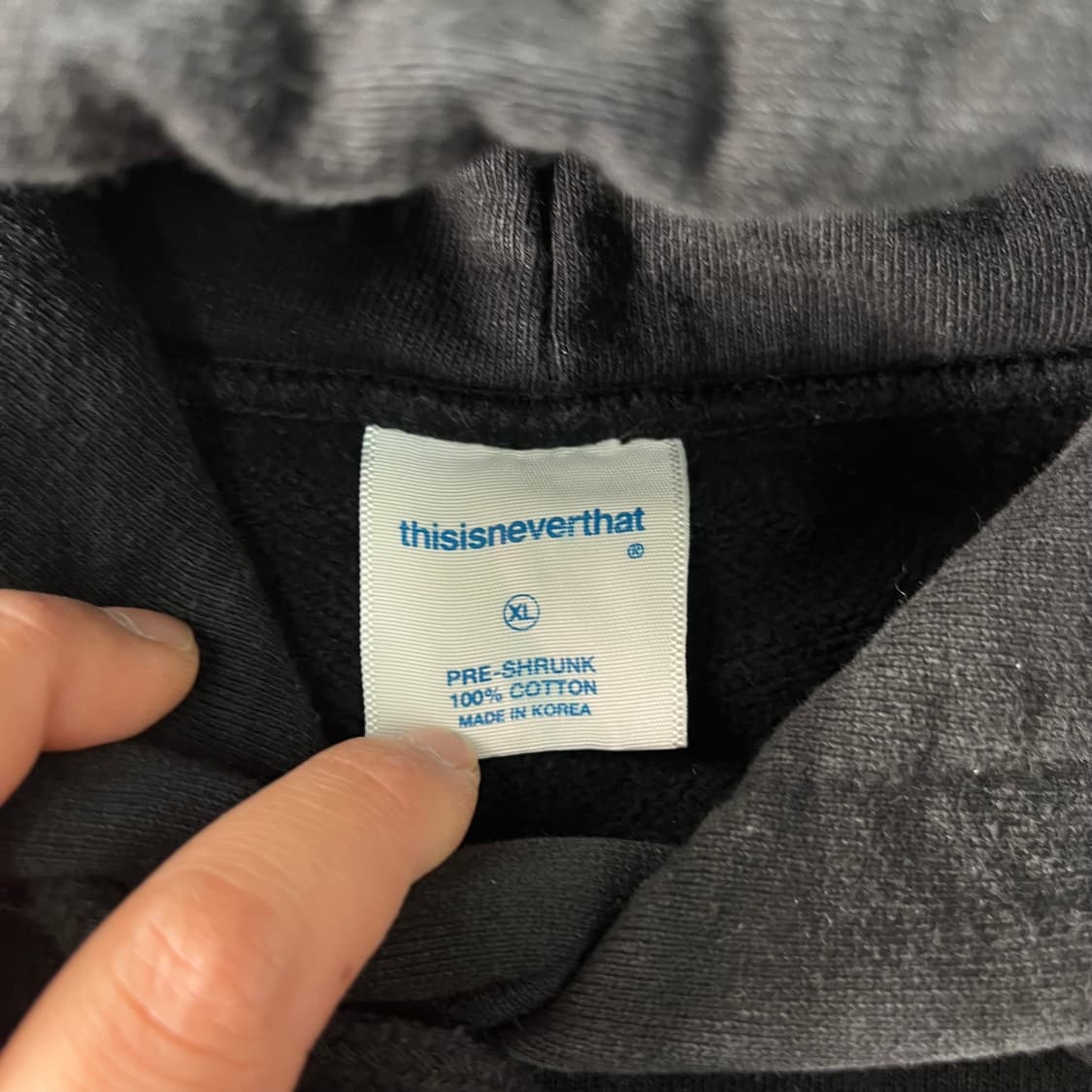 105 디스이즈네버댓 백로고 후드티 상품이미지4