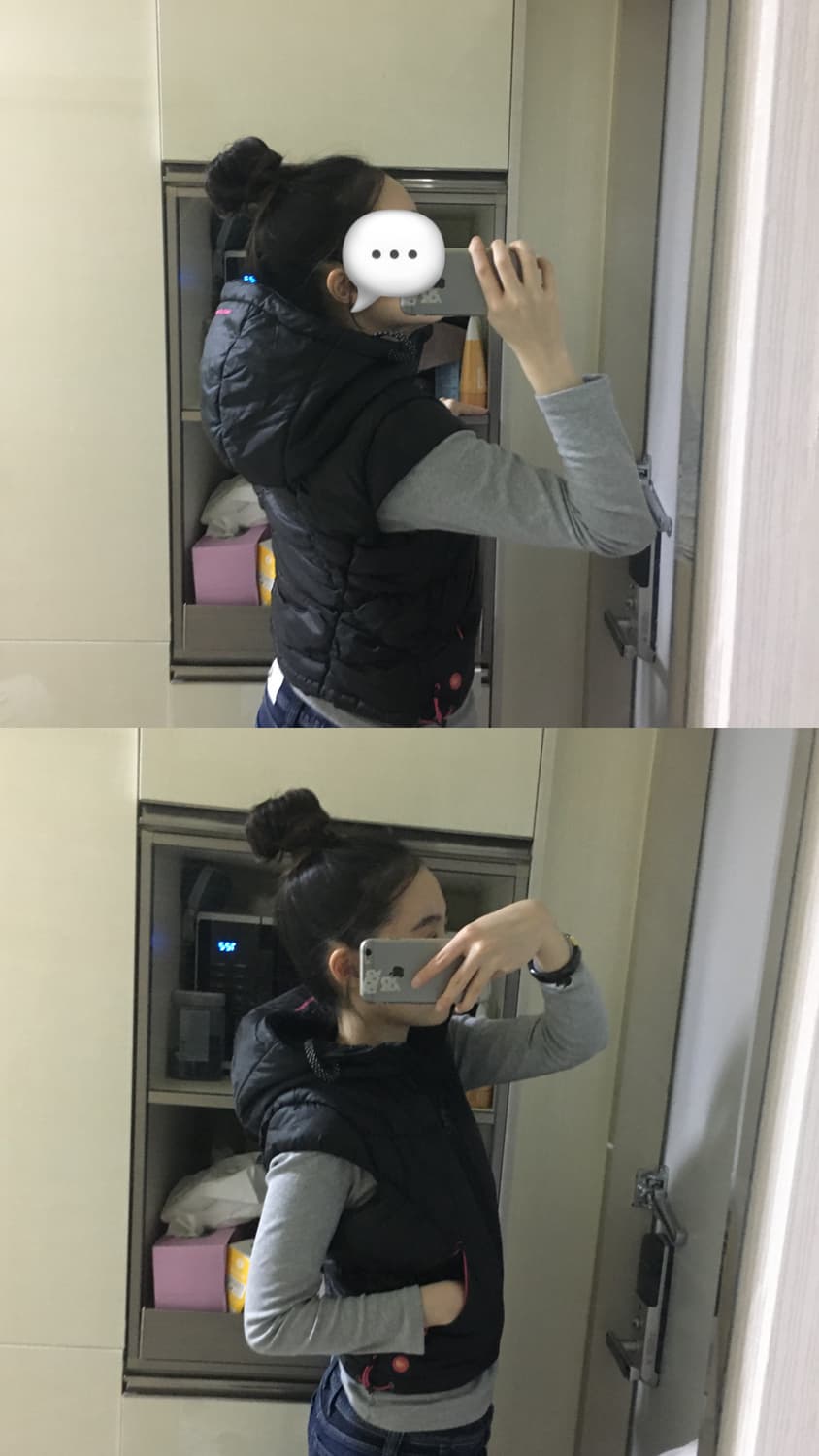 Dot crop padding vest 상품이미지7