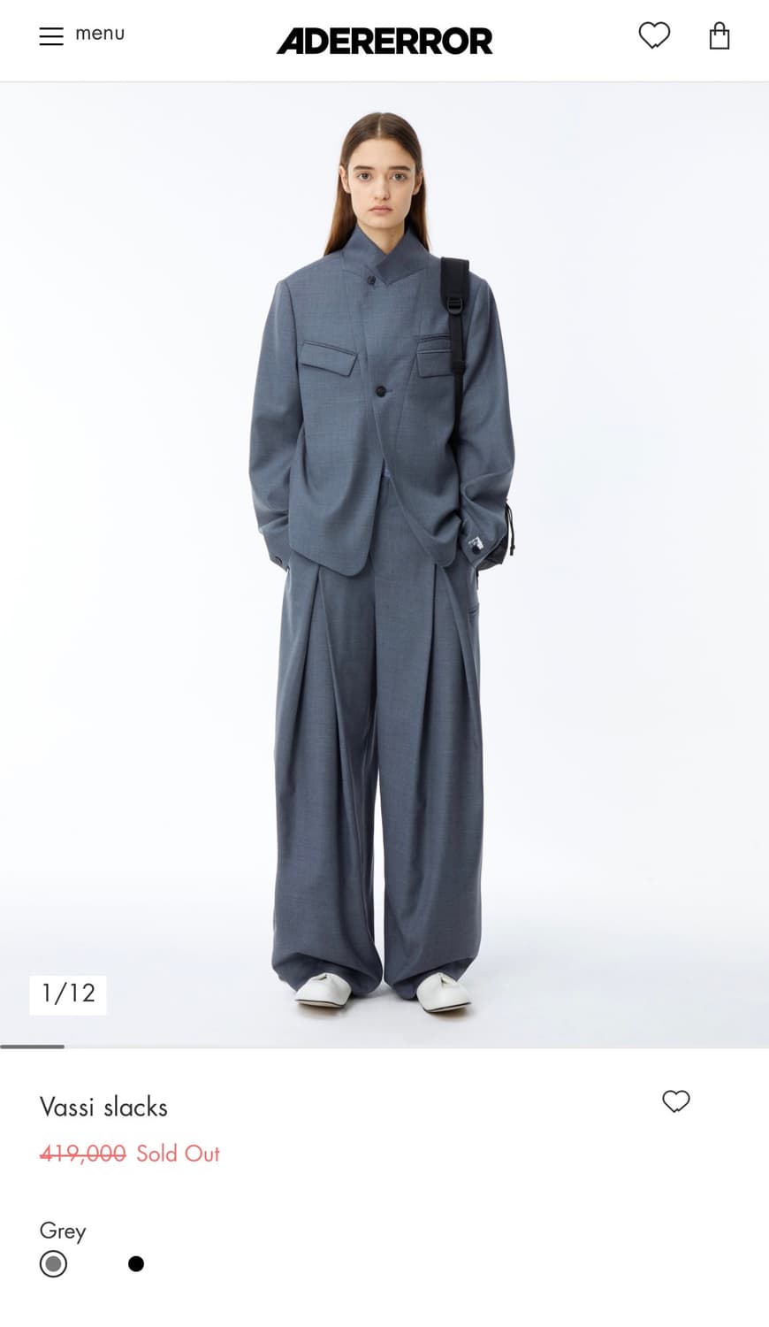 (L) 아더에러 vassi 바씨 슬랙스 그레이 상품이미지1