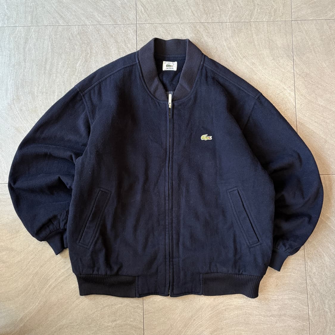 90s 라코스테 정품 서광제조 울 블루종 자켓 상품이미지1