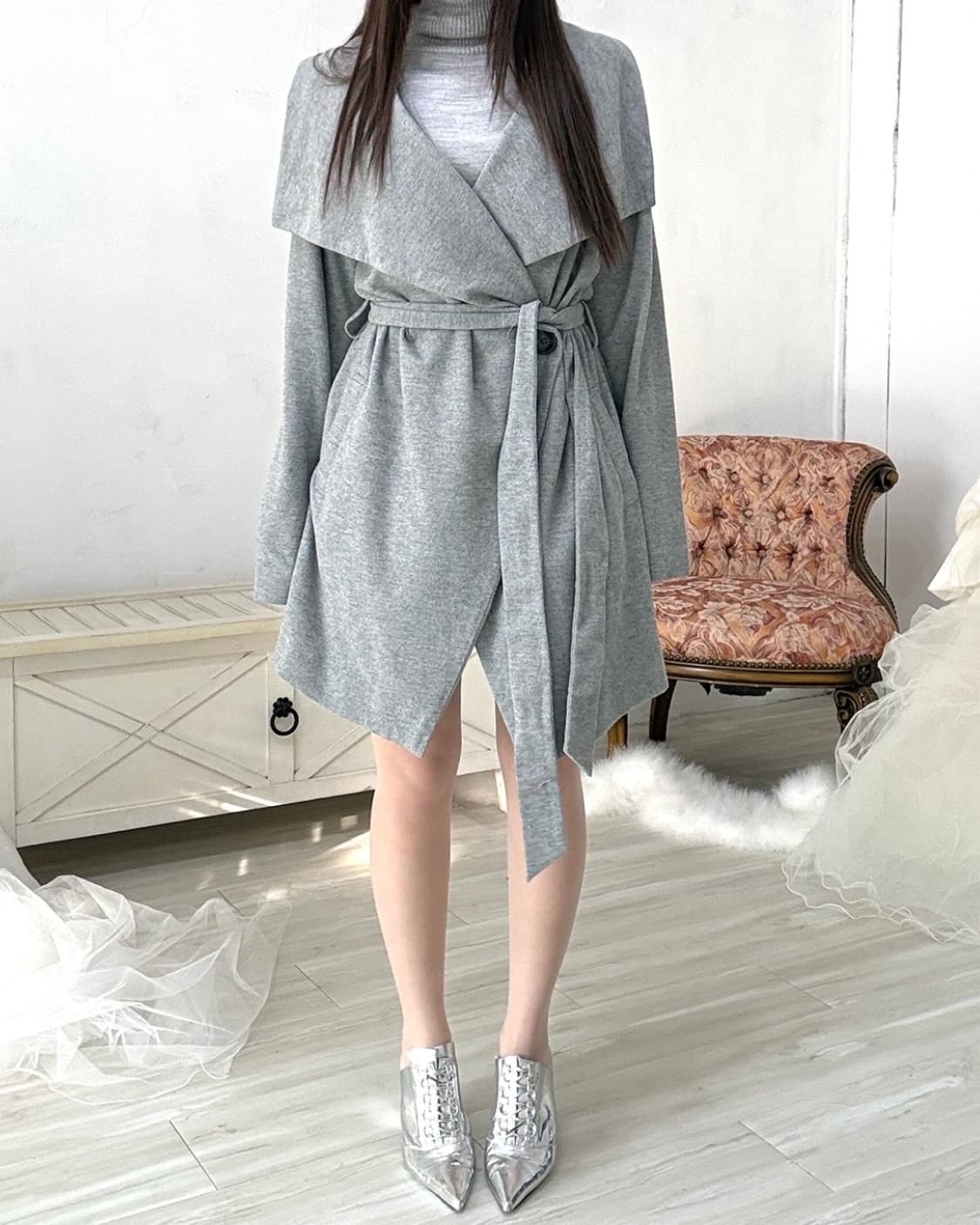 Rock Chic Gray over fit cardigan coat 상품이미지8