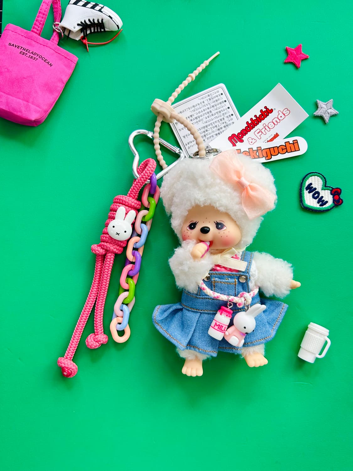 (47)정품 몬치치 프렌즈 챠무 커스텀키링🐑🧂+미피콜라보 커스텀키링 상품이미지1