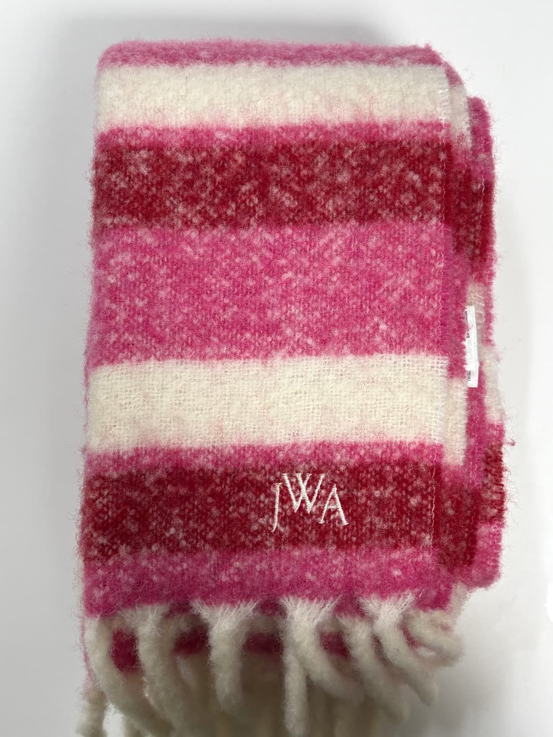 [OS] 유니클로 X JWA 스트라이프 청키 스톨, 핑크 상품이미지1